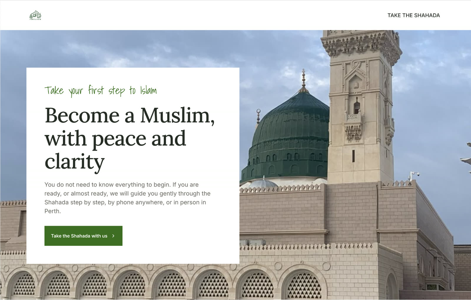 Become a Muslim website homepage